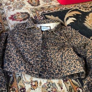 Cheetah Print Jean Jacket